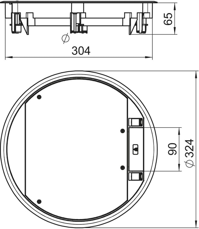 OBO Bettermann Vertr Geräteeinsatz gr GESR9-2U12T 7011 - 7405465