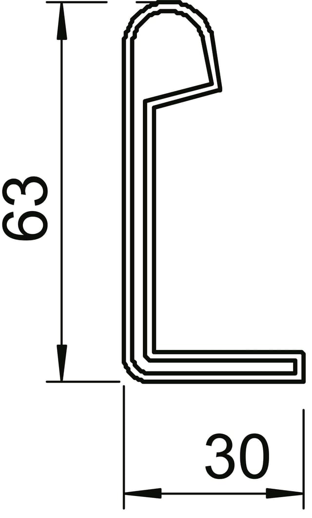 OBO Bettermann Vertr Schutzkappe für Kabelleiter SKH 60 OR (VE2) - 6222537