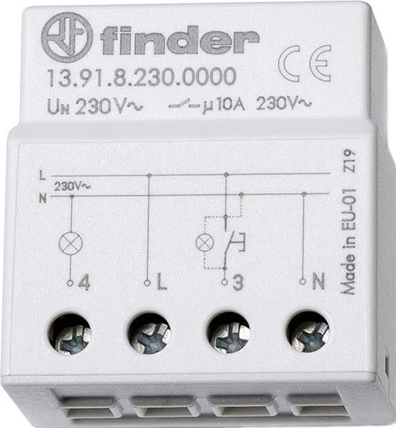 Finder Stromstoßschalter 1S 10A 230VAC 13.91.8.230.0000 - 139182000000