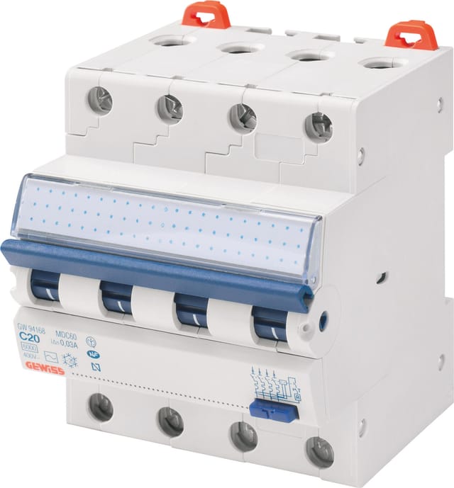 Gewiss FI/LS-Schalter C16, 30mA, 4-polig GW94367