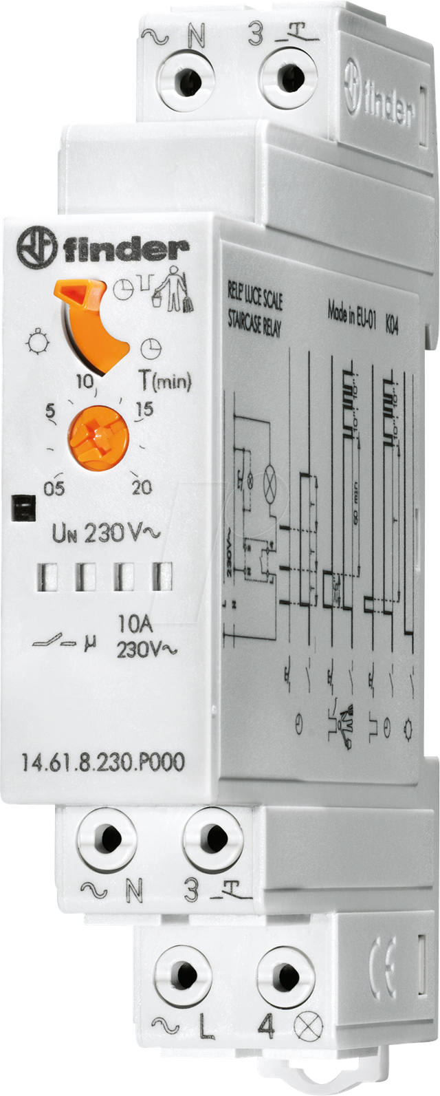 Finder Treppenhauslichtautomat mit Push-In-Klemmen 14.61.8.230.P000 - 14618230P000
