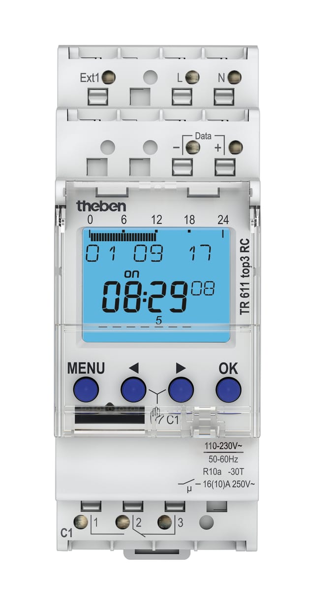 Theben Digitale Zeitschaltuhr Wochenprog. 1K TR 611 top3 RC - 6110330