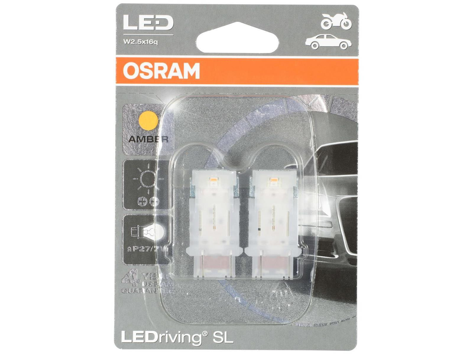 Osram Led Retrofit P27/7w 3548ye - Amber Blinker - E-geprüft (2 Stück)