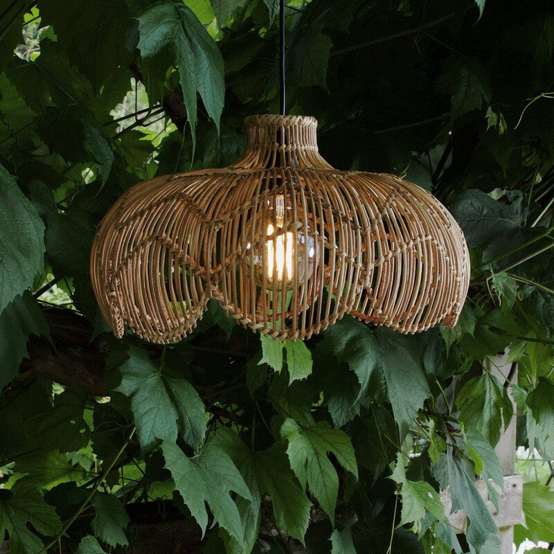 [neuwertig] B-ware Pr Home Lampada A Sospensione Da Esterno Belle, Rattan Naturale, Ø 43 Cm, Spina Ip44