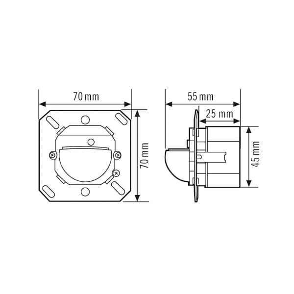 ESYLUX Wand-Präsenzmelder 180 Grad PD-C 180i KNX - EP10426445