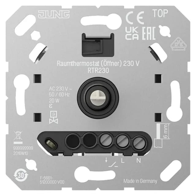 Jung Raumthermostat Öffner, AC 230 V RTR - RTR230