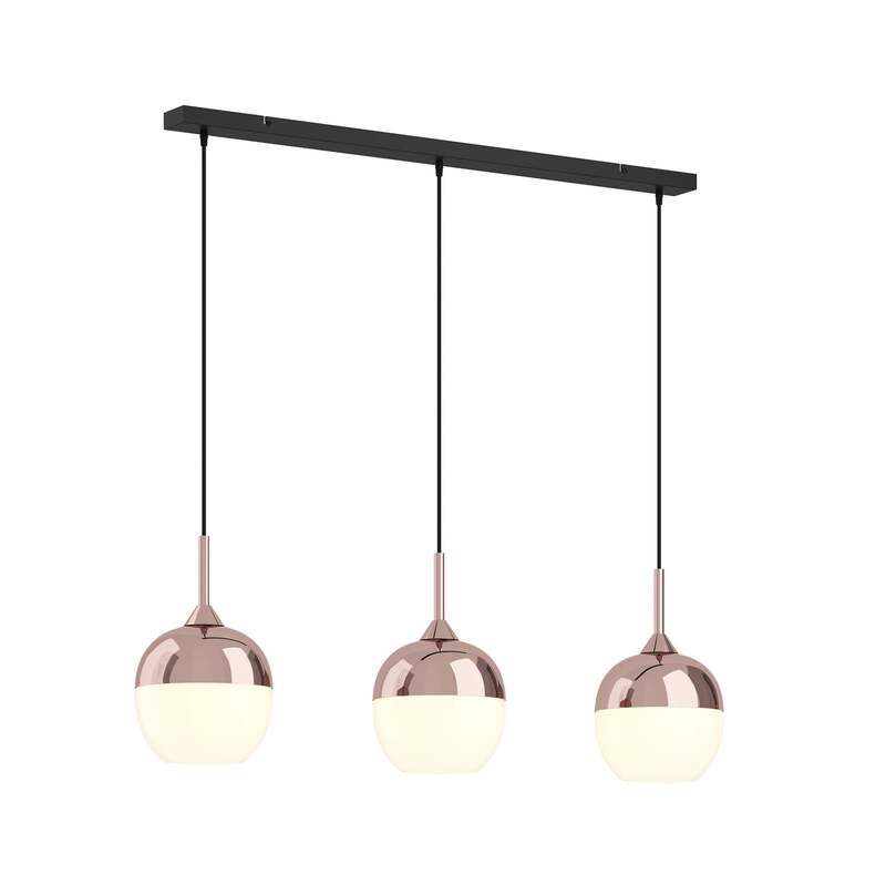 [gebraucht] B-ware Lindby Pendellampe Rangina Led Hängelampe 3-flammig Dimmbar Kupfer 100cm
