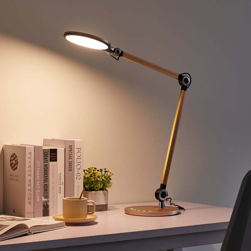 [gebraucht] B-ware Lindby Tischleuchte Lampe Nyxaris Led Dimmbar Cct Gold 50cm Schreibtischlampe