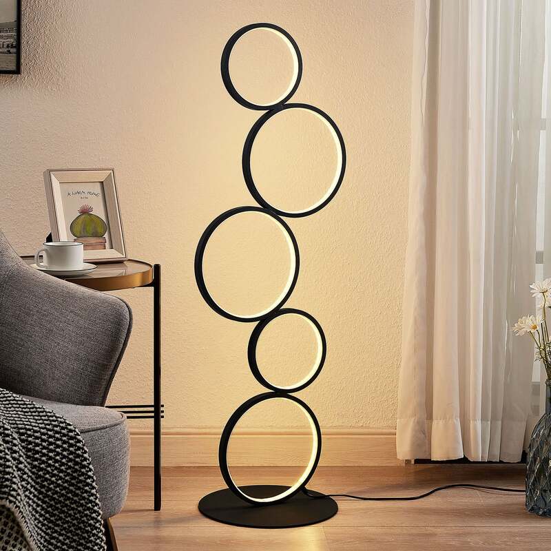 [neuwertig] B-ware Lindby Jacek Led-stehleuchte Wohnzimmerleuchte Standleuchte Leseleuchte Lampe