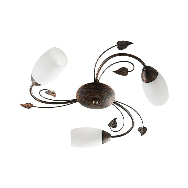 [gebraucht] B-ware Lindby Deckenleuchte Stefania Led Lampe Leuchte Dimmbar Schwarz-gold Ø46cm 3-flg