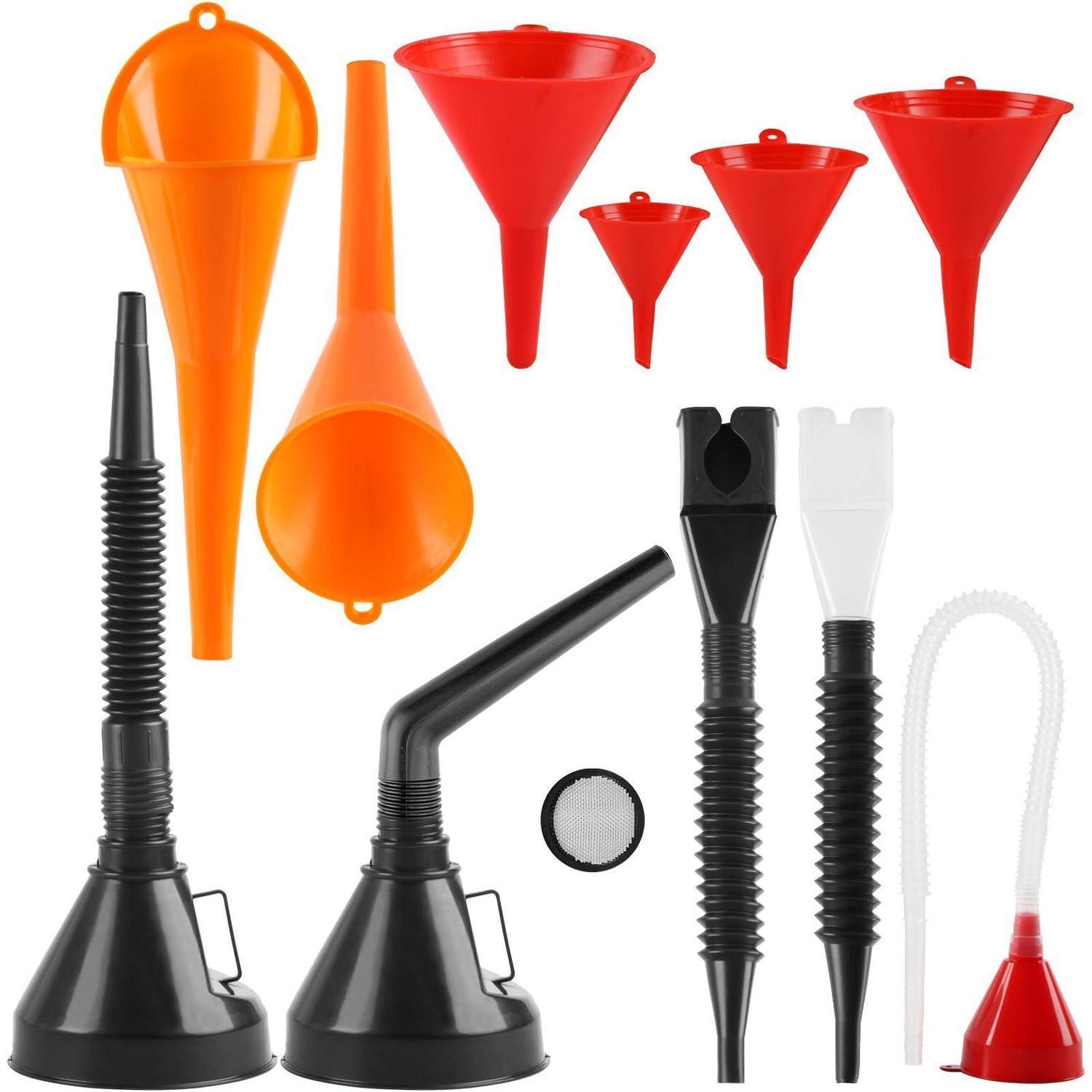 11-teiliges Trichter Set Auto Mit Schlauch, Flexibel, Für Werkstatt & Küche