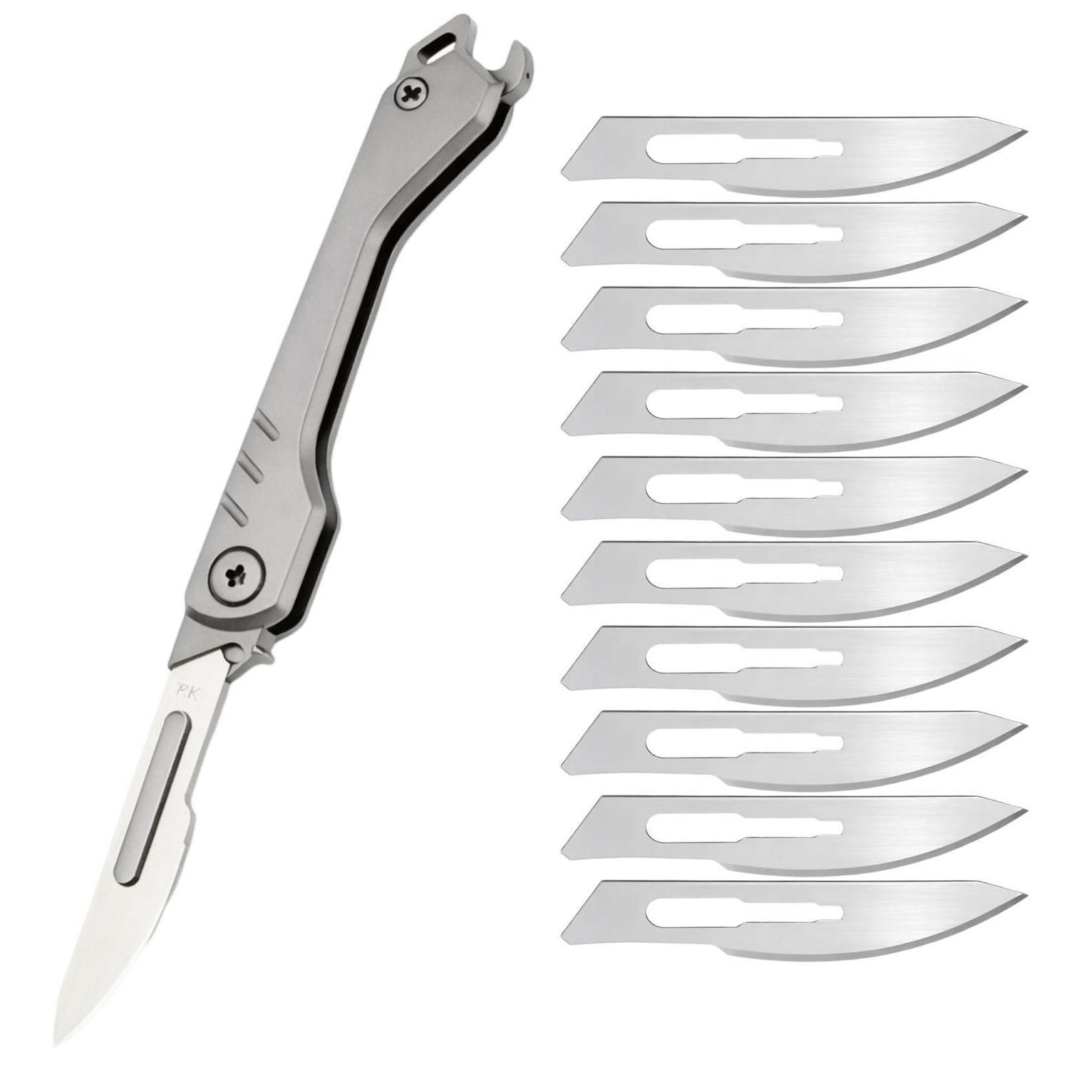 Mini Klappmesser Mit 10 Ersatzklingen, Skalpell Für Basteln & Outdoor