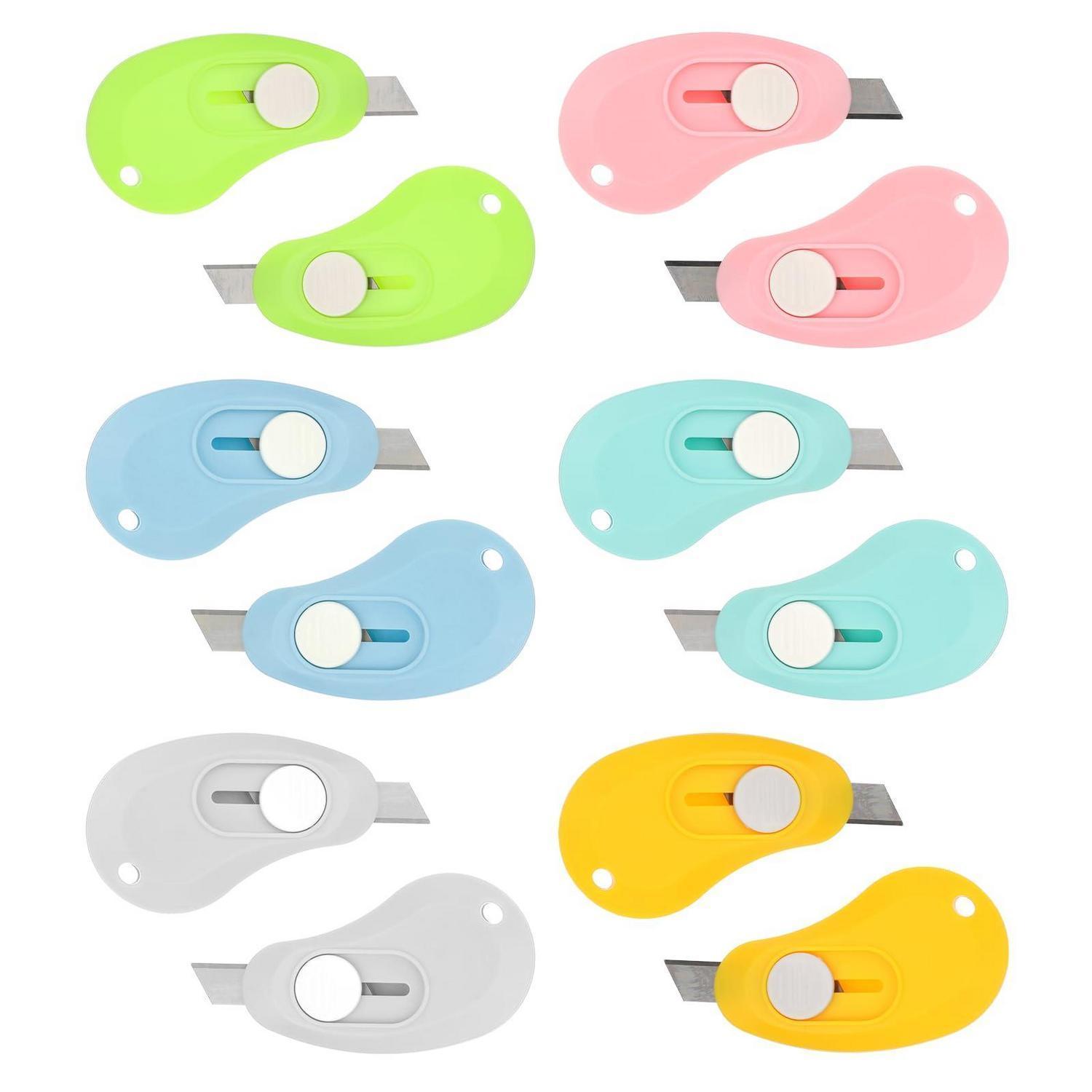 12x Mini Cutter Mit Einzugsfunktion, Kartonschneider, Paketöffner, Zufällige Farben
