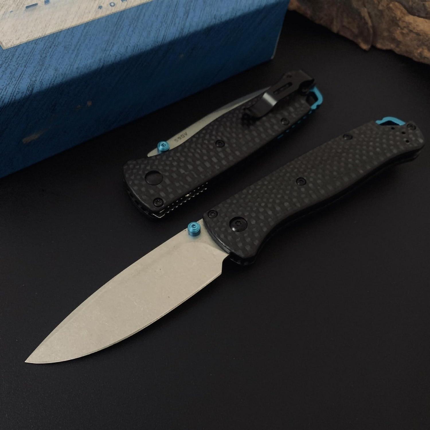Klappmesser 18,2cm Mit S90v Klinge Und Carbon Griff Für Outdoor