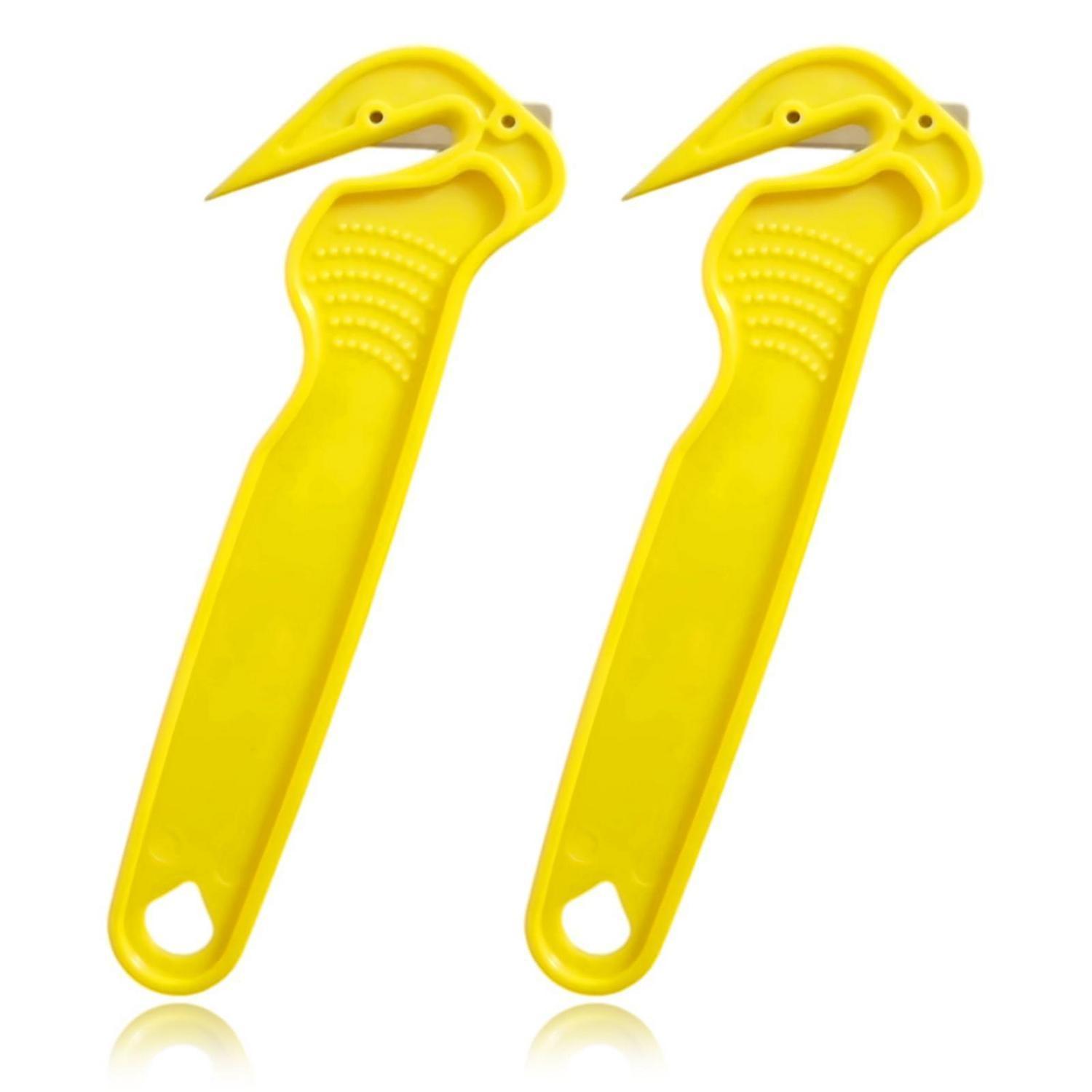2er Set Sicherheitsmesser, Paketöffner, Hakenmesser, Gelb