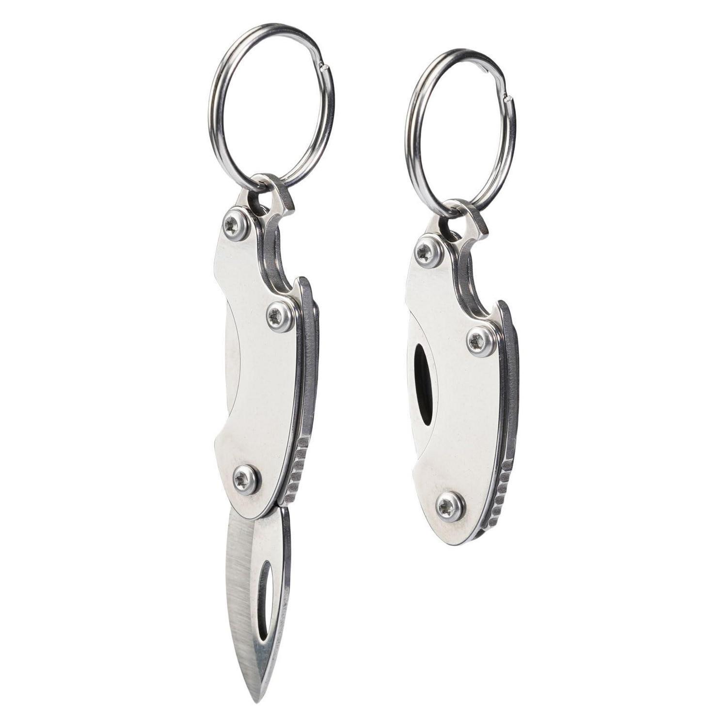 2er-pack Klappmesser Mit Flaschenöffner, Edelstahl, Olivendesign