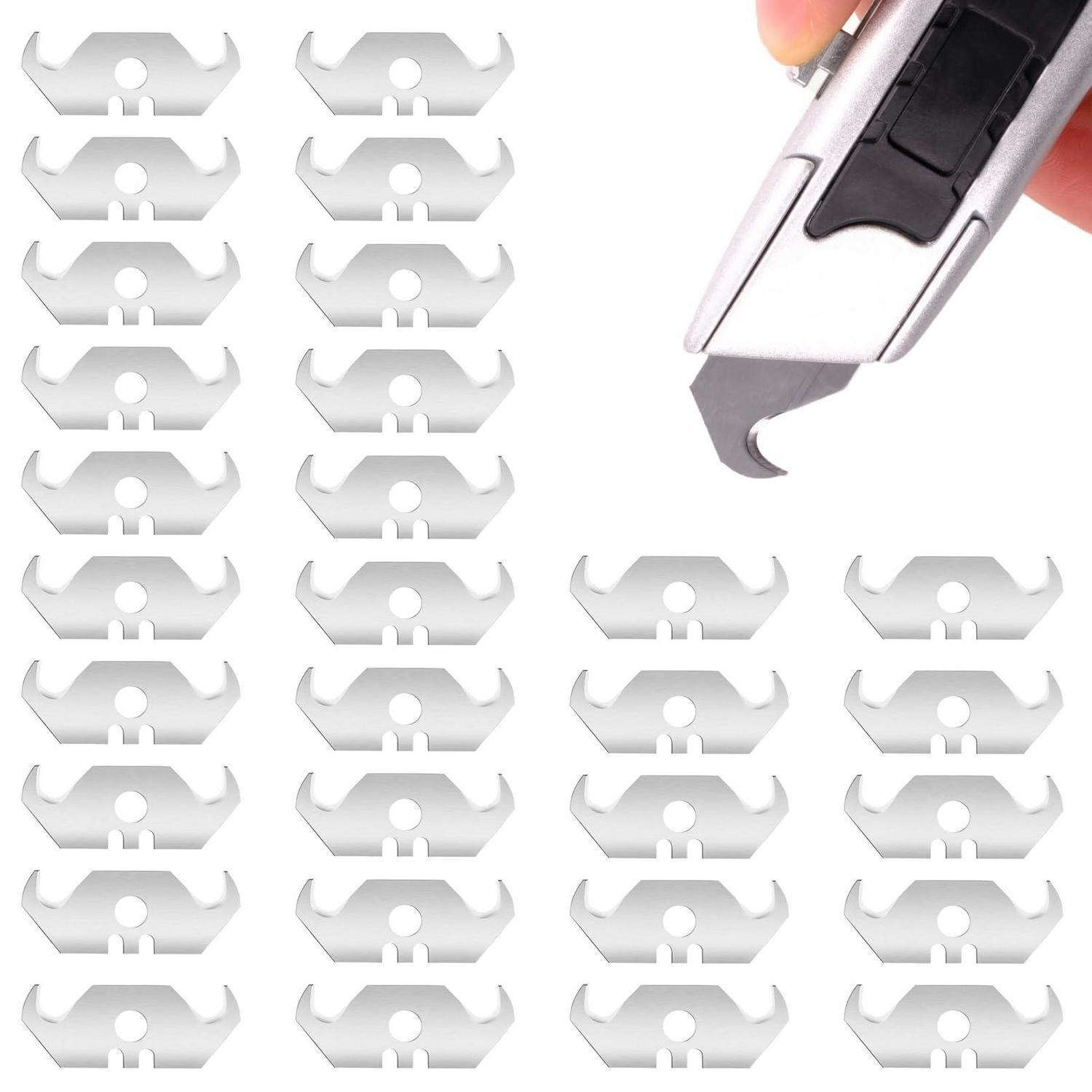 30x Hakenklingen 0,6mm Für Teppichmesser, Pvc, Karton