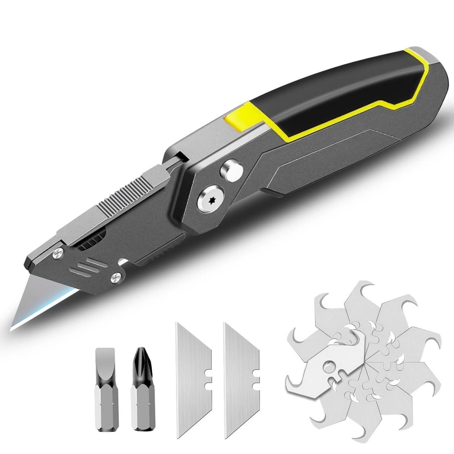 4-in-1 Klappmesser Mit Schraubendreher, Universal-cutter Für Kartons, Teppich, Leder