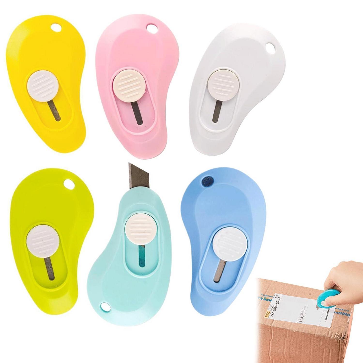 6er Set Mini Cutter, Tragbar, Einziehbar, Für Papier, Umschläge, Pakete