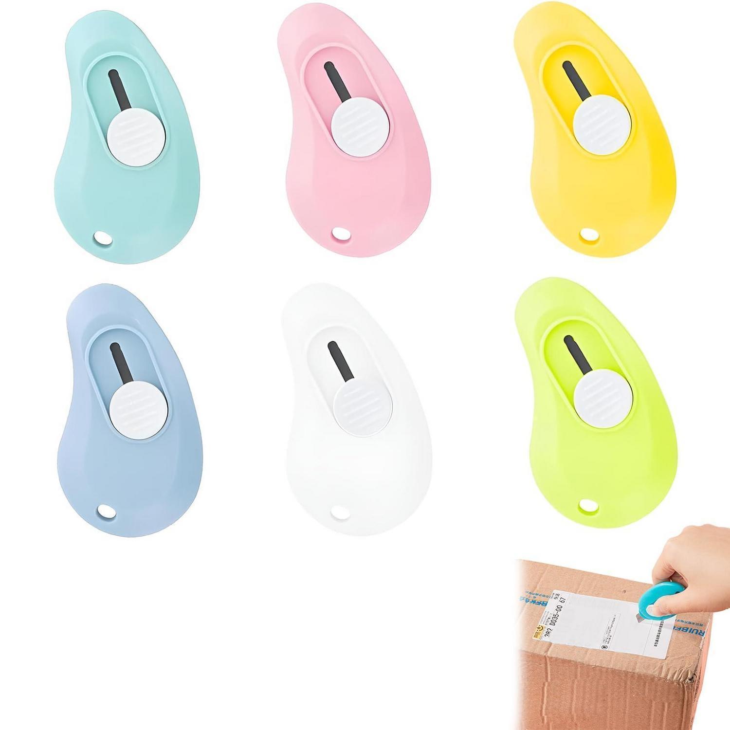 6x Mini Cuttermesser, Einziehbare Paketöffner, Kleine Universalmesser