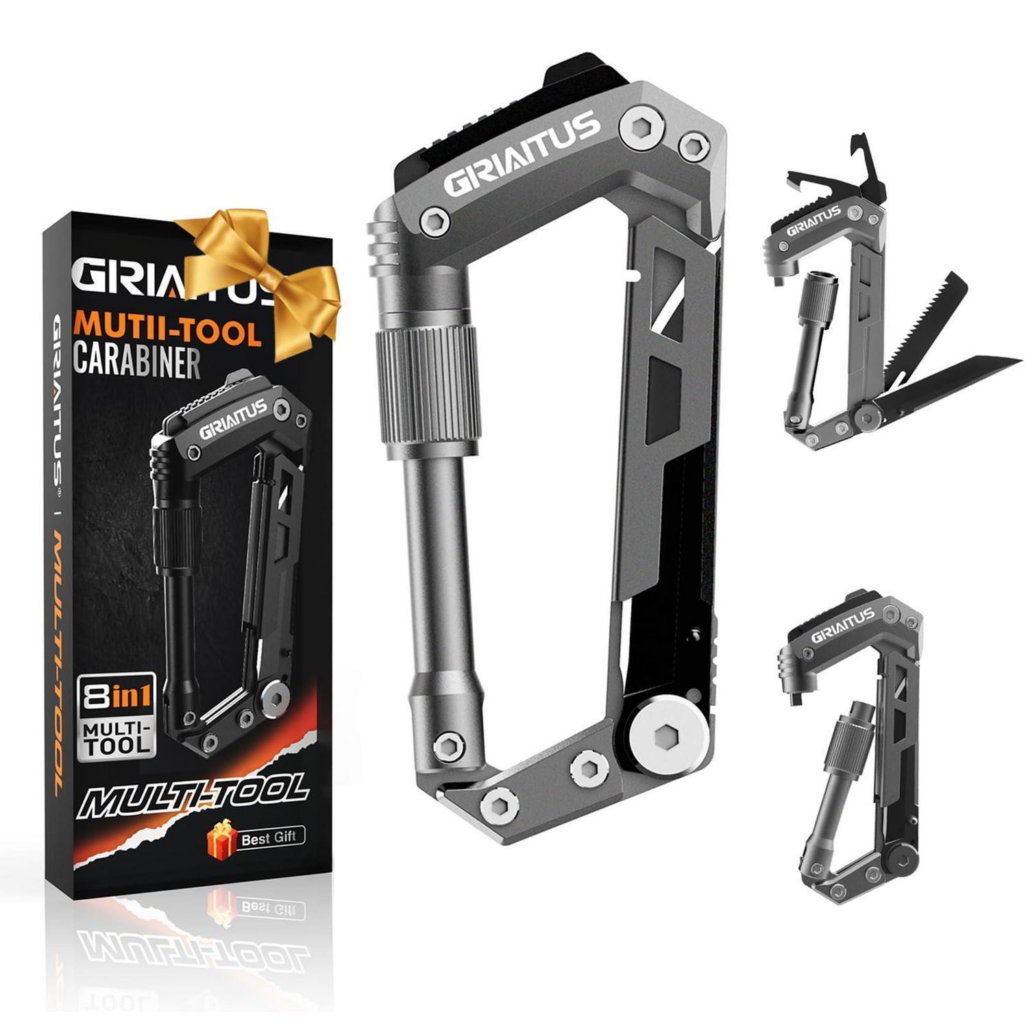 8in1 Multitool Karabiner Mit Taschenmesser, Werkzeug Für Camping & Outdoor, Geschenk Für Männer
