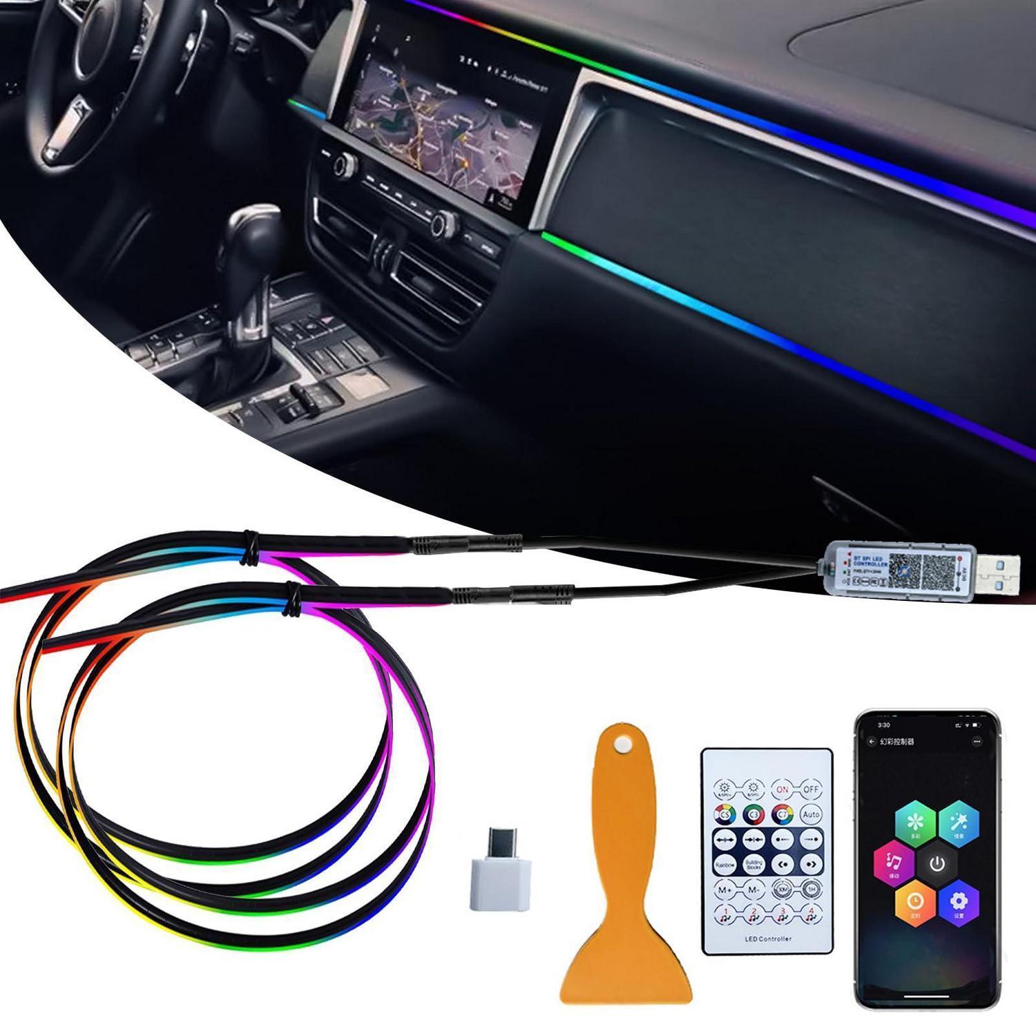 Auto Ambientebeleuchtung 110cm+35cm Rgb Led App+fernbedienung