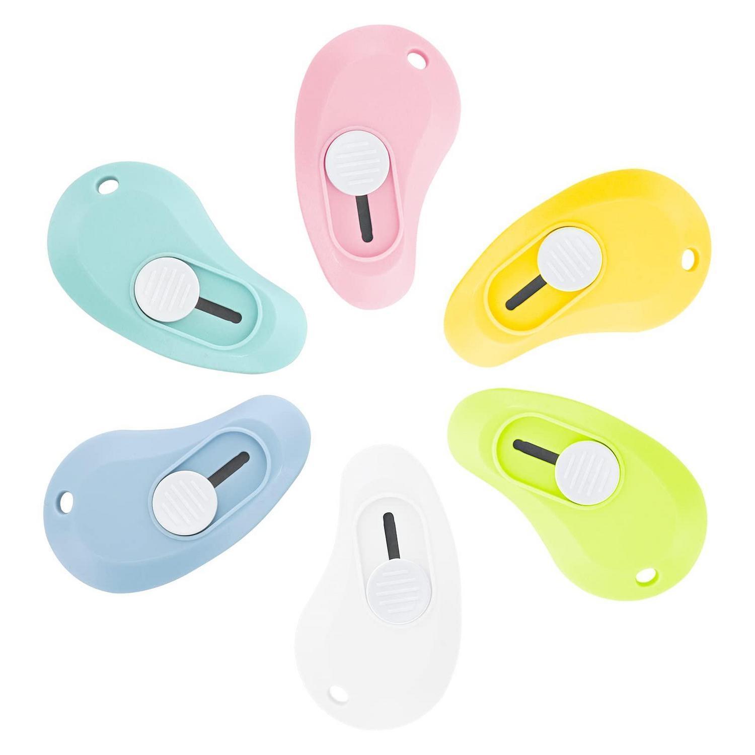 6er Set Mini Cutter Messer, Einziehbar, Tragbar, Für Papier & Karton