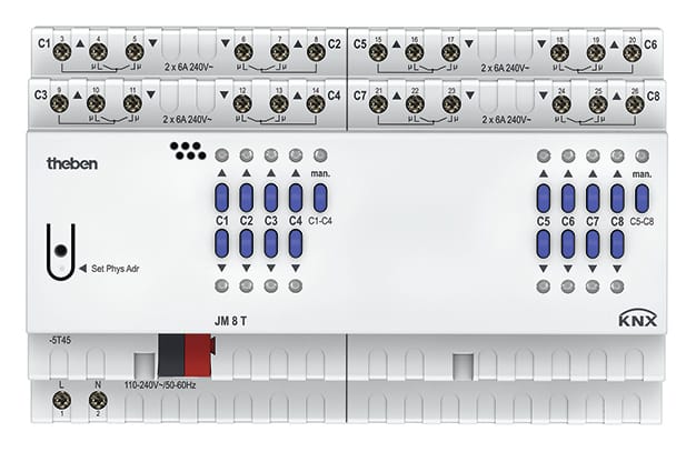 Theben Jalousieaktor FIX2 Modul JM 8 T KNX - 4940255