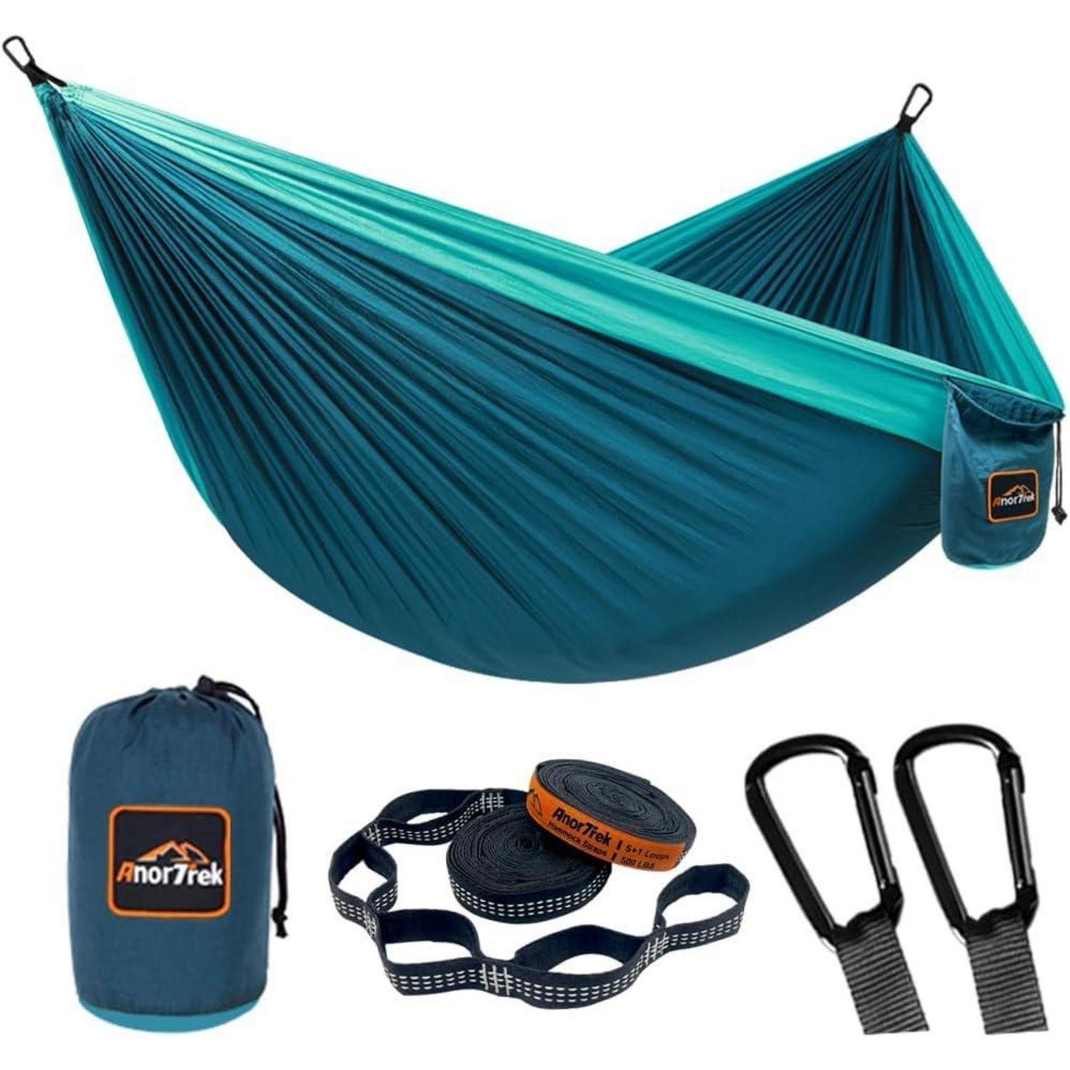 Camping Hängematte Leicht & Tragbar Mit Baumgurten Und Karabiner, 280x140cm