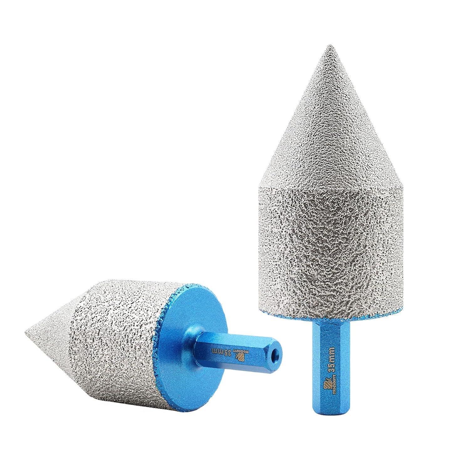 Diamant Fasenbohrer 0-35mm Für Fliesen, Marmor, Granit Mit Sechskantschaft (2 Stück)