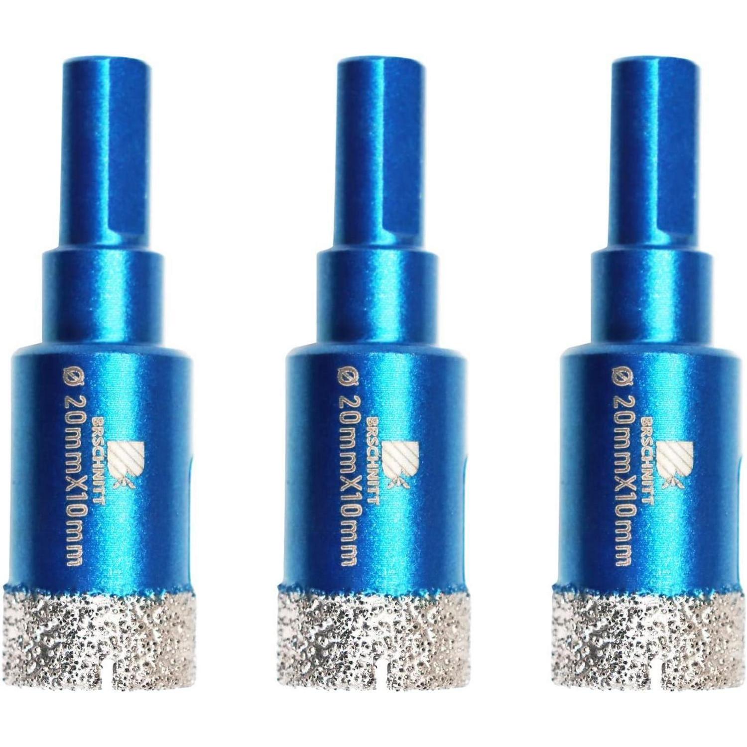 Diamant-bohrkronen 20mm 3 Stück Für Fliesen, Granit, Keramik