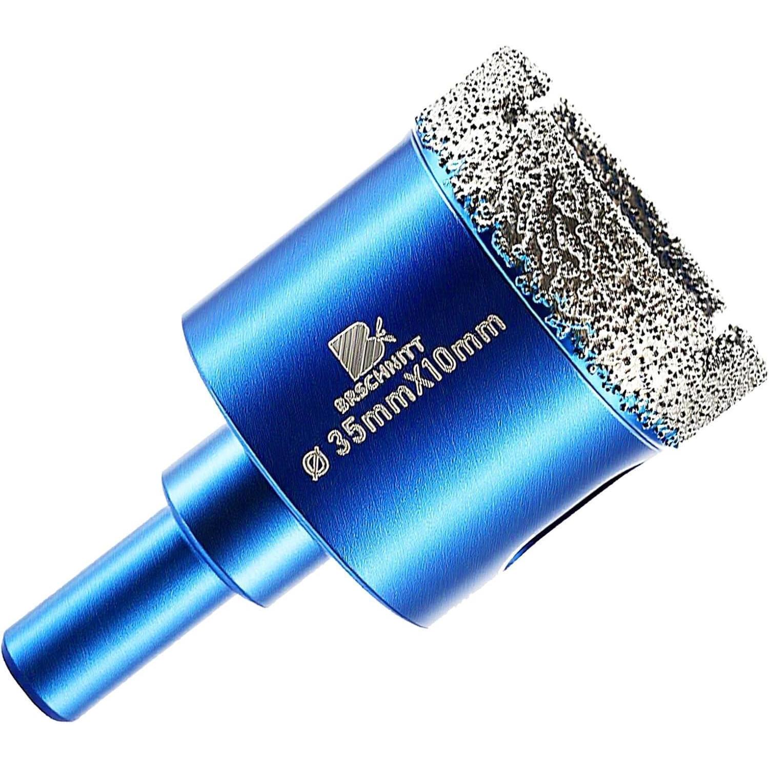 Diamant-trockenbohrer 35mm Für Fliesen, Granit, Marmor Mit Rundschaft
