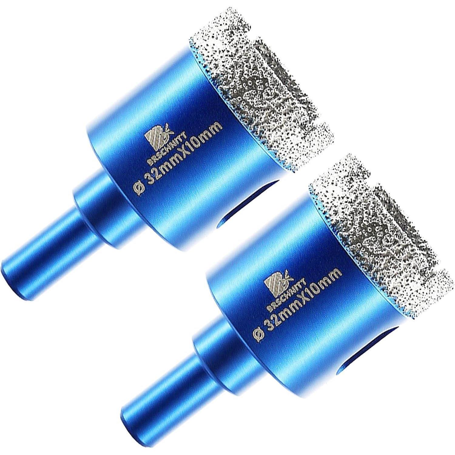 Diamant-fliesenbohrer 32mm, 2 Stück, Für Porzellan, Granit, Marmor
