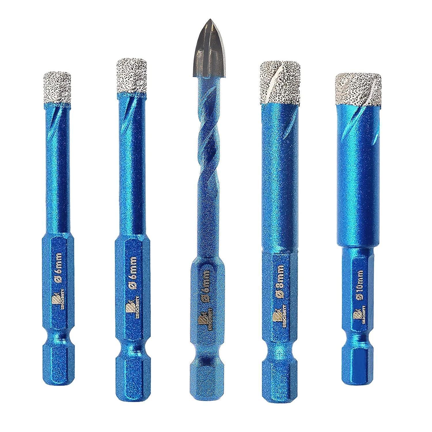 Diamantbohrer Set 6/8/10mm Für Fliesen, Glas, Granit, Keramik
