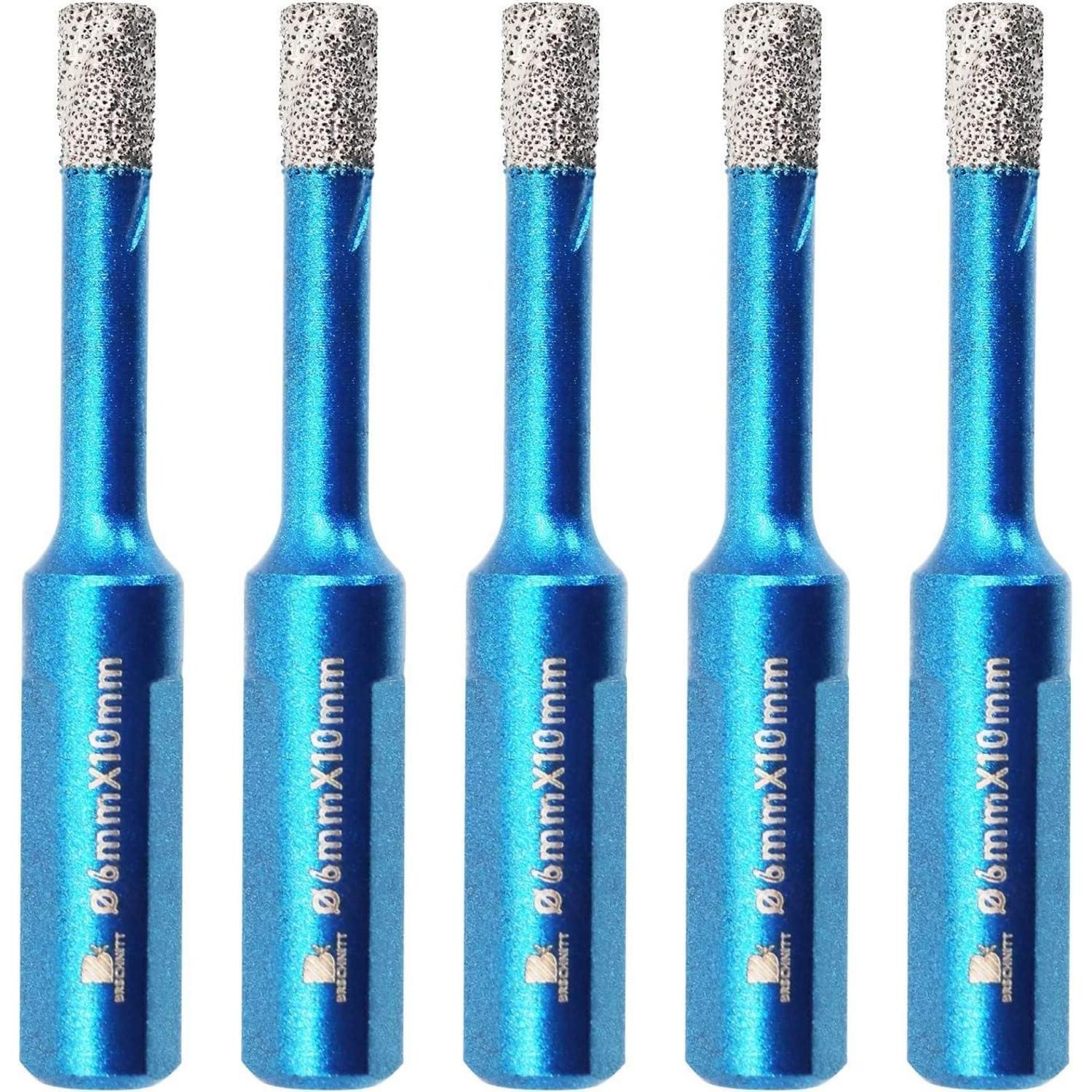 Diamant-kernbohrer-set 6mm Für Fliesen, Keramik, Stein, 5 Stück