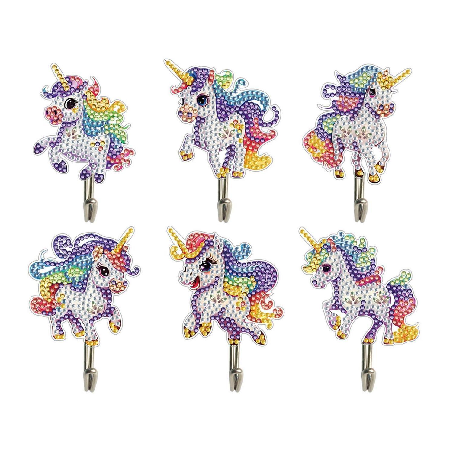 Diy Diamond Painting Haken Einhorn 6 Stück Kleiderhaken Für Kinder & Erwachsene