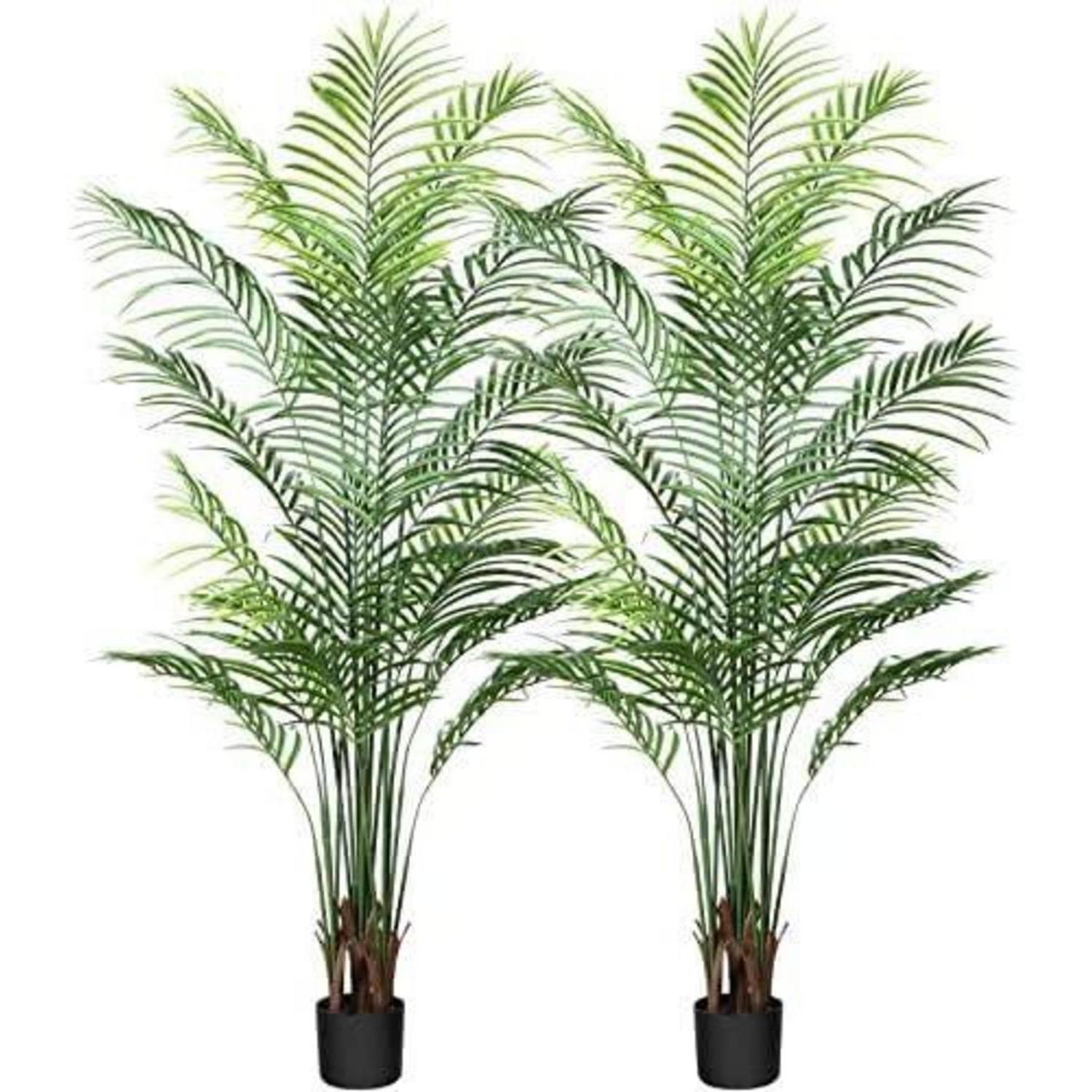 Künstliche Palme 170cm Im Topf, 2er Set, Deko Für Wohnzimmer & Büro
