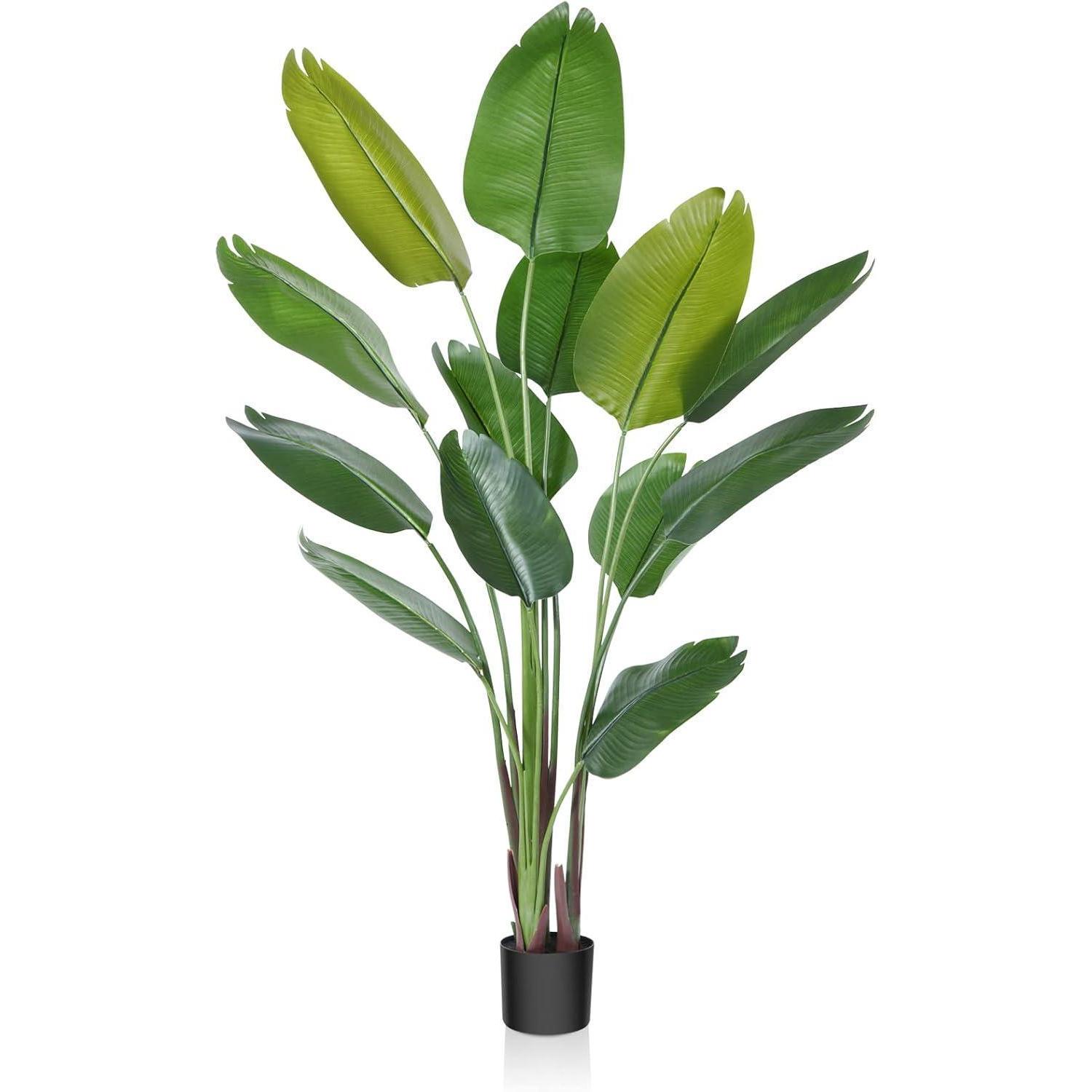 Künstliche Paradiesvogel Pflanze 180cm Mit 13 Blättern Für Innen & Außen