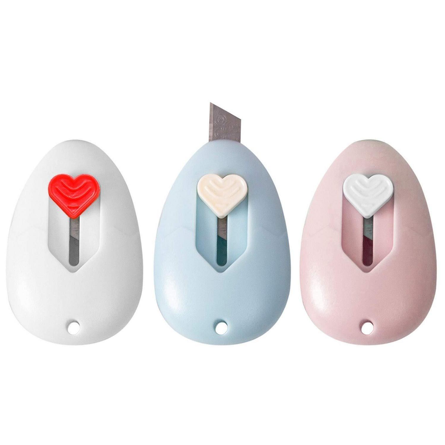 Cutter Messer Cartoon Eiform Mit Schlüsselring, Edelstahl Klinge, Für Papier & Verpackung