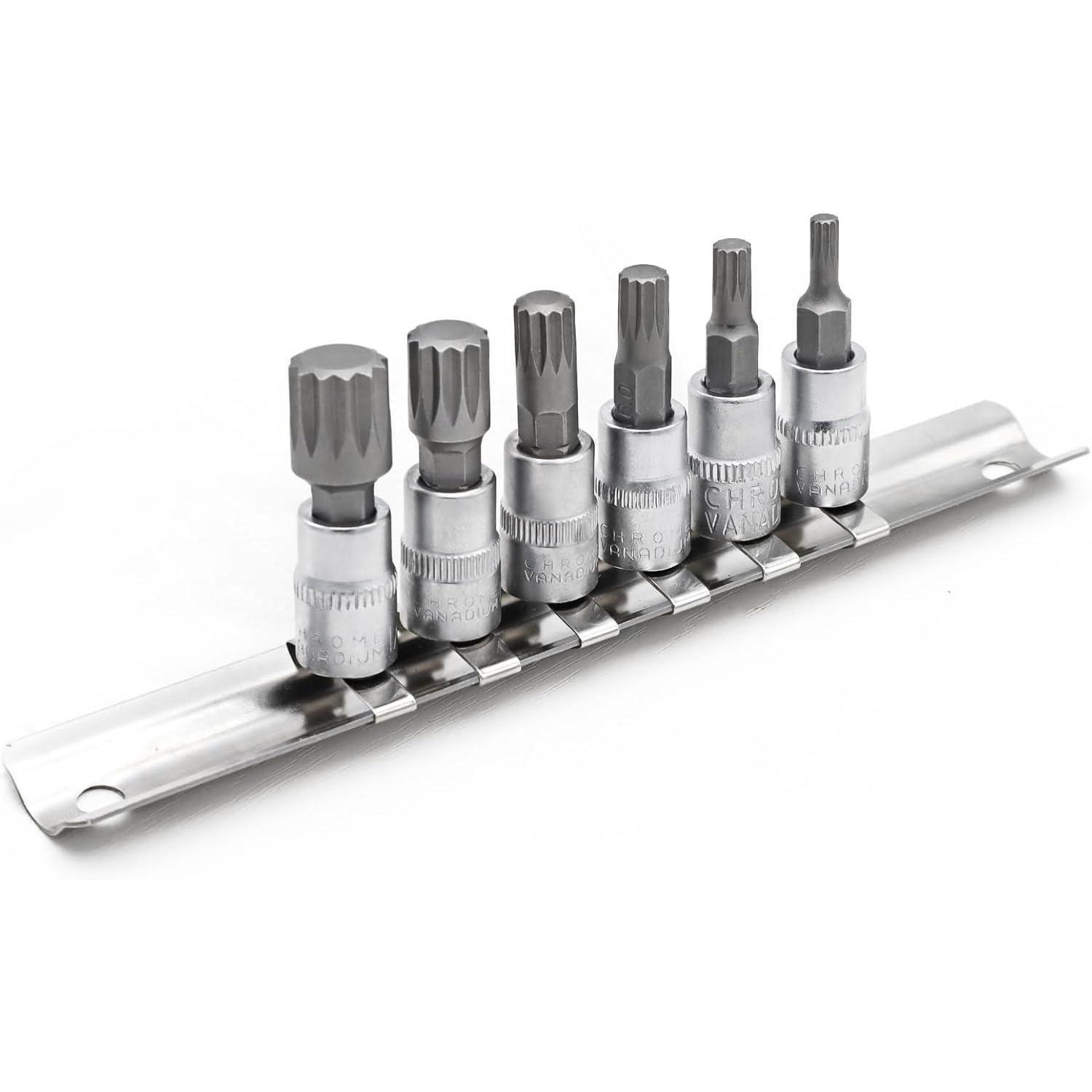 Steckschlüsseleinsätze Innenvielzahn Xzn M4-m12 Für 1/4" Antrieb, Cr-v/s2 Stahl