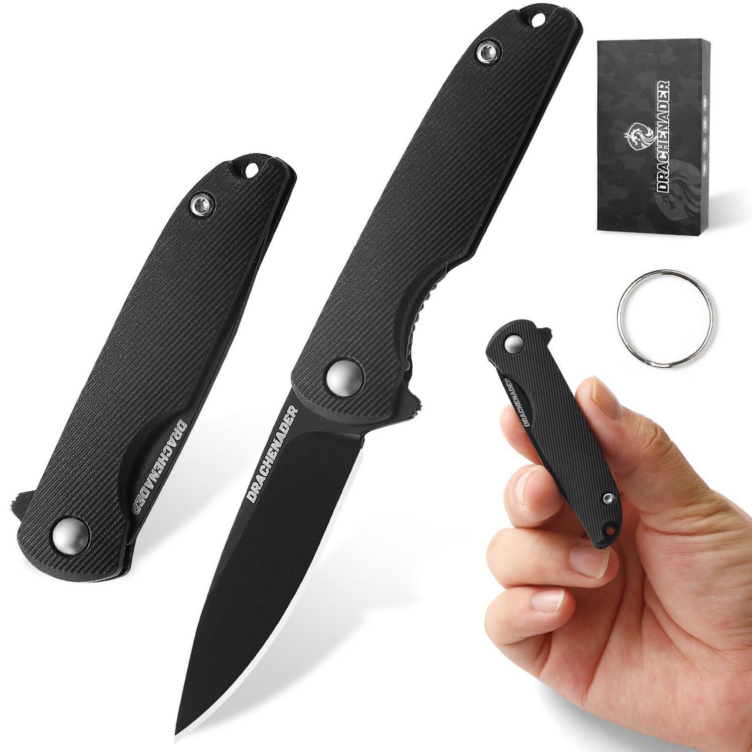 Mini Klappmesser Mit 5,2 Cm Klinge Aus 5cr13mov Stahl, Einhandmesser Mit Schlüsselanhänger