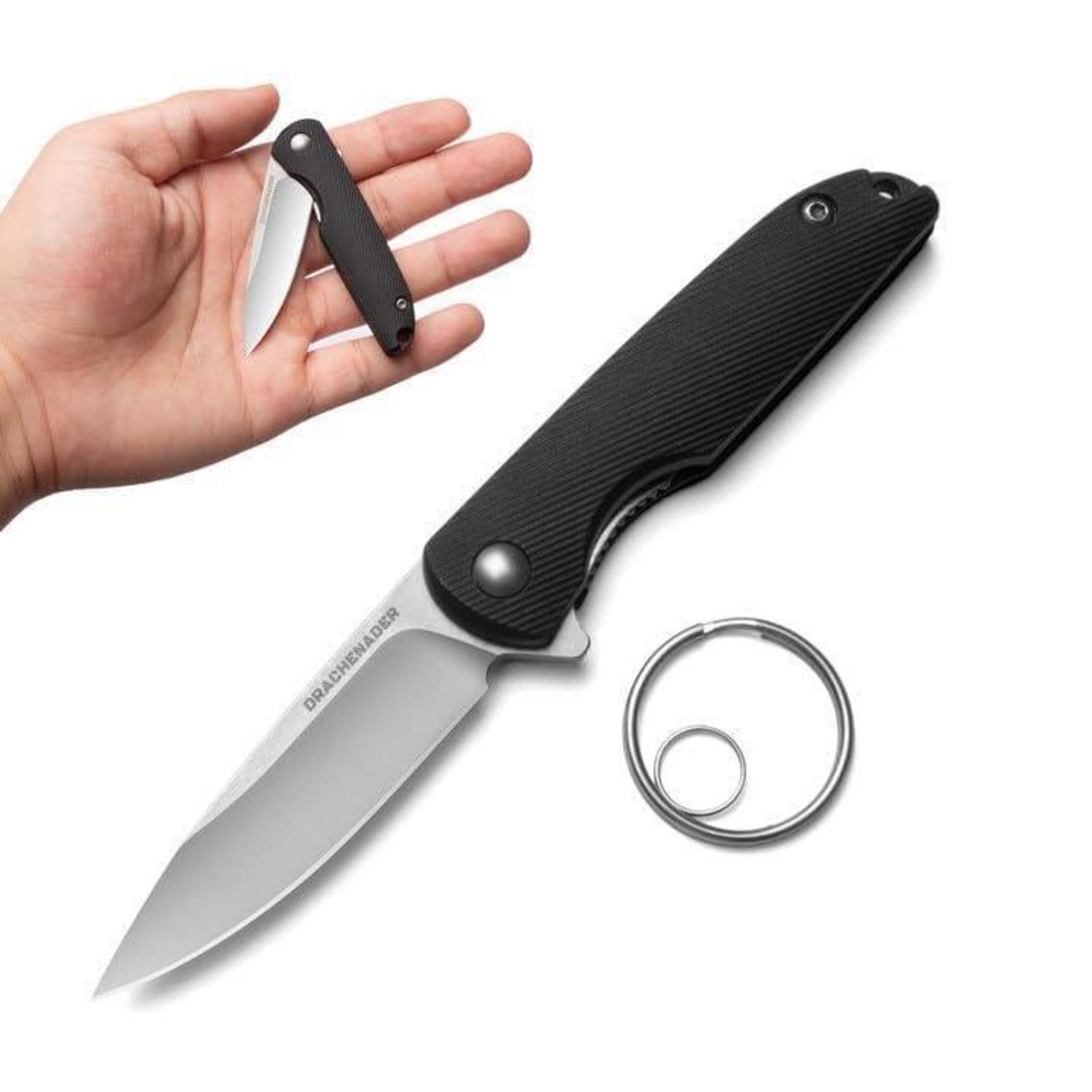 Kompaktes Taschenmesser Mit Schlüsselanhänger, Einhandbedienung, Abs-griff