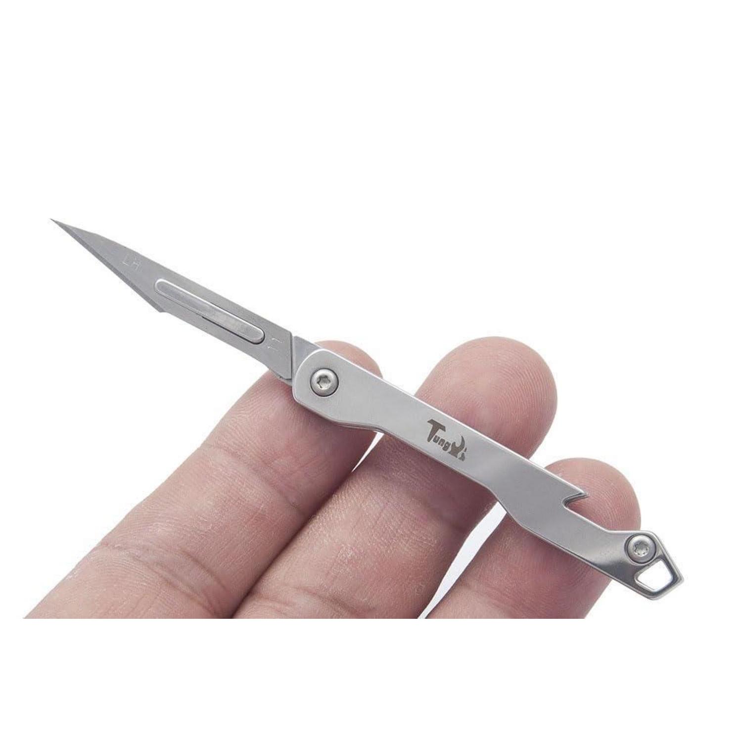 Taschenmesser Mit 10 Klingen, Edelstahl, Ultrakompakt, Leicht, Edc-messer