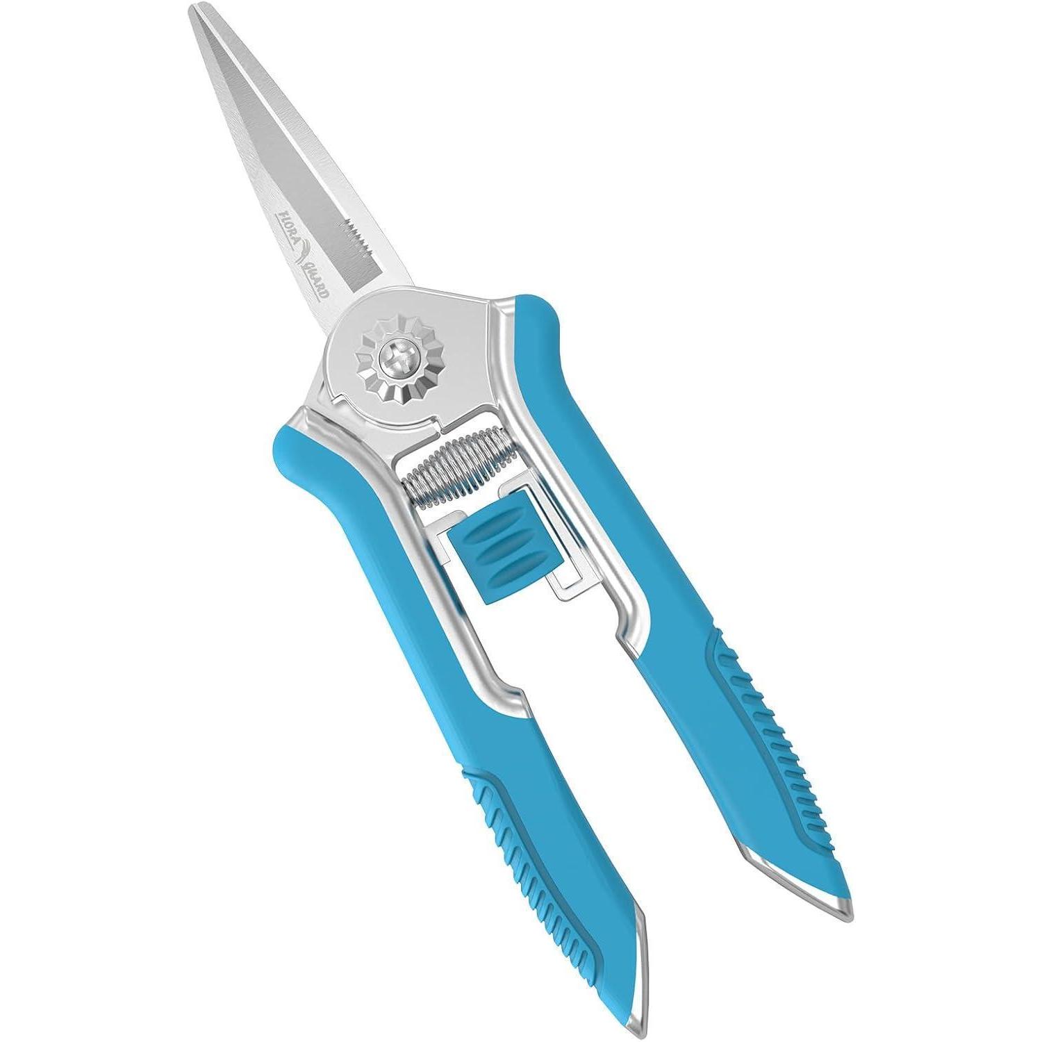 Gartenschere 16,5cm Mit Soft-touch-griff, Rosenschere, Ernteschere, Bonsai-schere, Blau