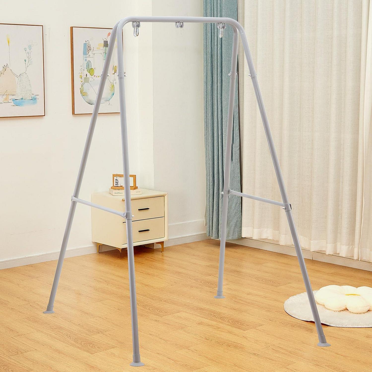 Faltbarer Hängesessel Gestell Grau Robust Indoor/outdoor Tragbar