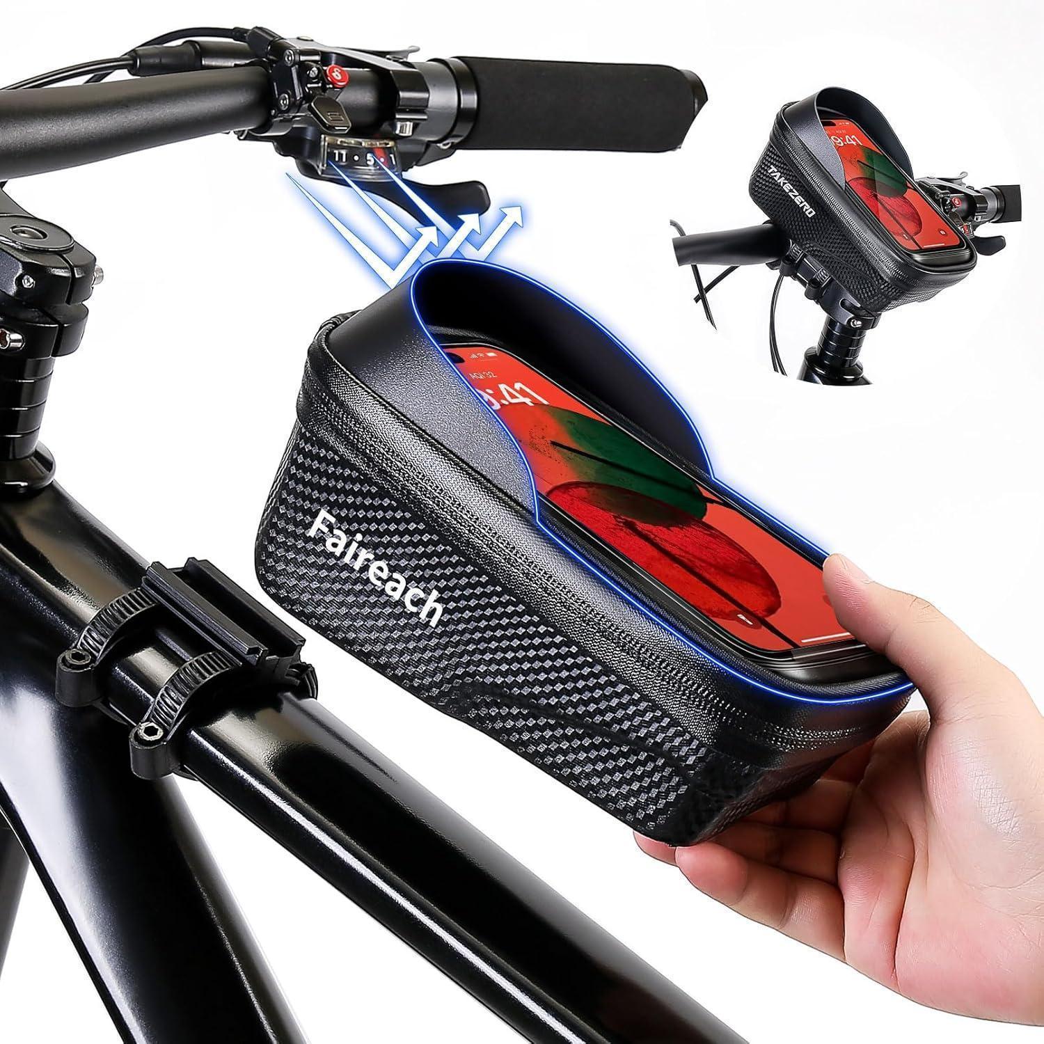 Fahrrad Rahmentasche Mit Touchscreen, Wasserdicht, 2-in-1, Schnellverschluss