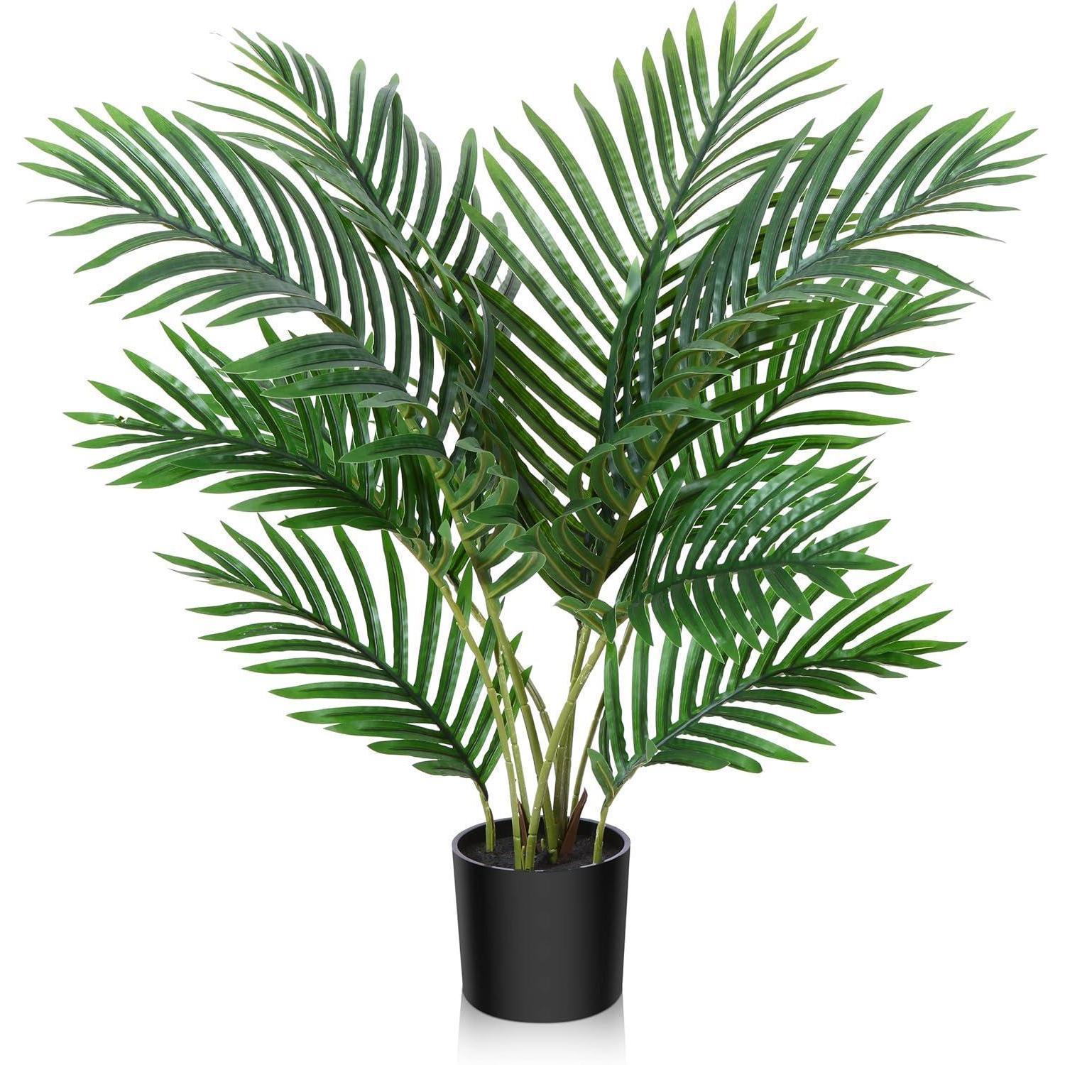 Kunstpalme Areca 60 Cm Im Topf, Künstliche Pflanze Für Dekoration