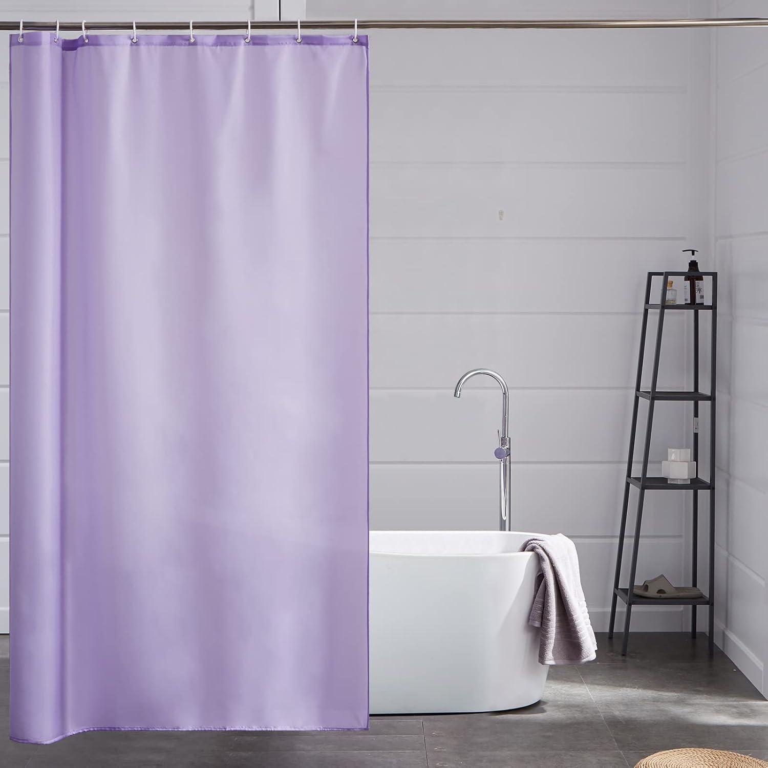Duschvorhang Textil Lila 120x200cm - Anti-schimmel, Wasserdicht, Waschbar
