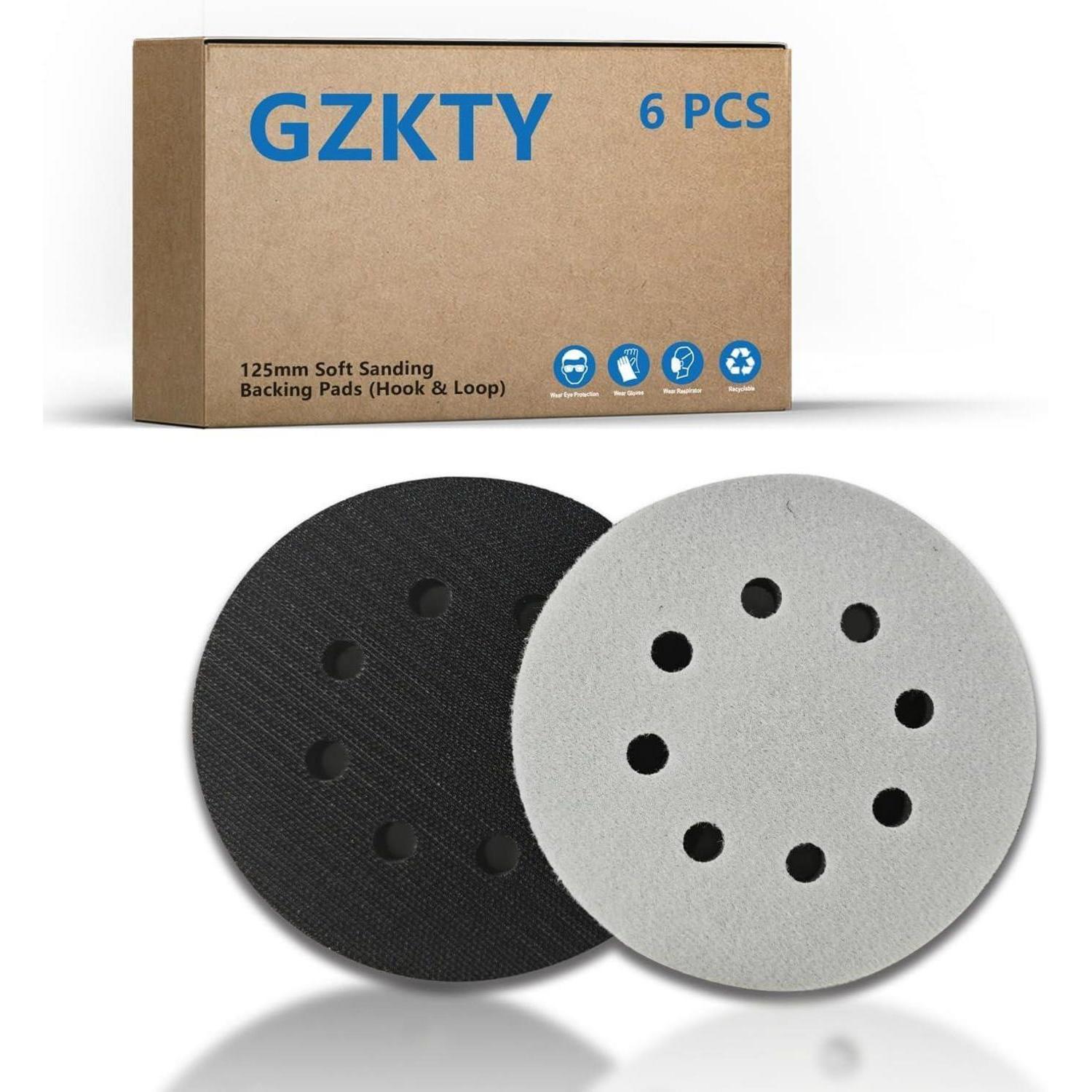 Klett-schleifteller 125mm Mit 8 Löchern 6 Stück Schwamm Soft Pad Für Exzenterschleifer
