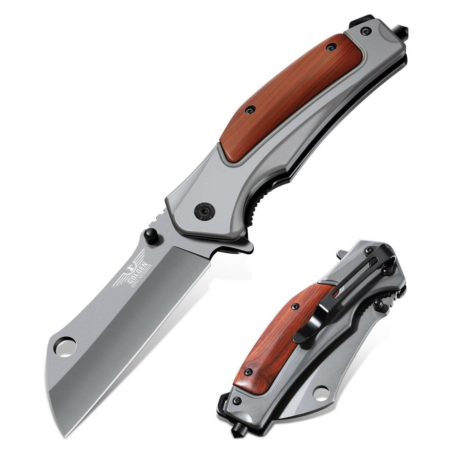 Klappmesser Mit Holzgriff Outdoor & Camping Geschenk Für Männer & Frauen
